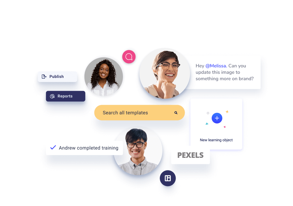 An image of the HowToo tool being utilised by many people